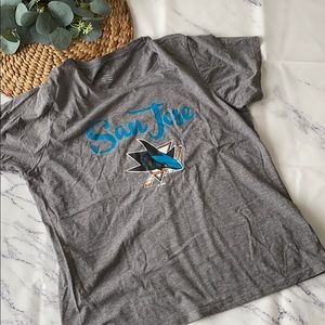 San Jose Sharks short sleeve shirt- gray - Size XL